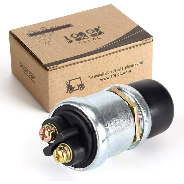 10L0L Universal Golf Cart Horn Switch Button 12 Volt/15 Amp with Dust