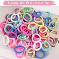 thumbnail image 4 of Hair Bobbles for Women, Elastic Hair Bands for Girls, Pack Of 100 Seamless Ponytail Rubber Hair Ties for Thick Curly Hair, Soft Durable Stretch Hair Scrunchies for Children and Adults, 4 of 6