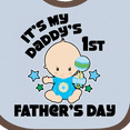 thumbnail image 4 of Inktastic Its My Daddys 1st Fathers Day with Baby and Stars Boys or Girls Baby Bib, 4 of 4