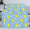 thumbnail image 3 of Xchearser Cute Baby Rubber Ducks Fuzzy Flannel Blanket Throw 40"X50", Super Soft Lightweight Blanket Throw for Couch Chair Sofa, Cozy Bed Blanket for Kids Adults, 3 of 4
