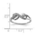 thumbnail image 2 of 925 Sterling Silver Polished Diamond Infinity Symbol Ring Size 7 Ring for Women - .10 dwt, 2 of 2