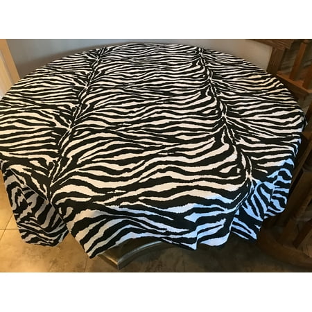 

Cotton Tablecloth Animal Print Zebra Stripes Black