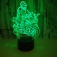 thumbnail image 2 of Lámpara LED 3D de motocicleta, lámpara Art Deco, luces LED decorativas, luz táctil, 7/16 colores, alimentación USB, regalo para niños, decoración de cumpleaños, Navidad y Halloween., 2 of 5