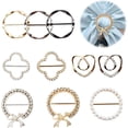 thumbnail image 1 of HNZHSL 10 Piezas Clip para Bufanda Mujer, Hebillas Decorativas de Aleación, Variadas con Diamantes y Perlas Falsas, Clip para Bufandas, Camisas, Chales, Accesorios de Moda para Bodas, Fiestas, 1 of 7
