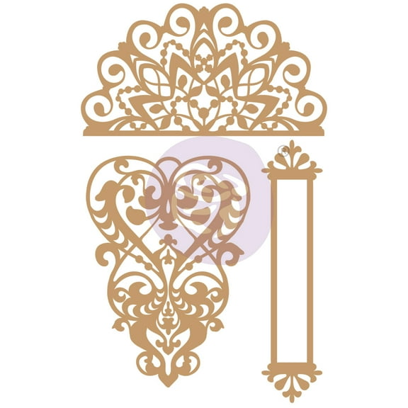 Prima Marketing Lace & Heart, 3/Pkg