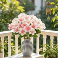 thumbnail image 4 of 2 Pcs Artificial Hydrangea Flower 11x7 Inch, Faux Impatiens Bloom for Vase Arrangement, Realistic Wedding Table Centerpiece for Home Bedroom Shelf, 4 of 6