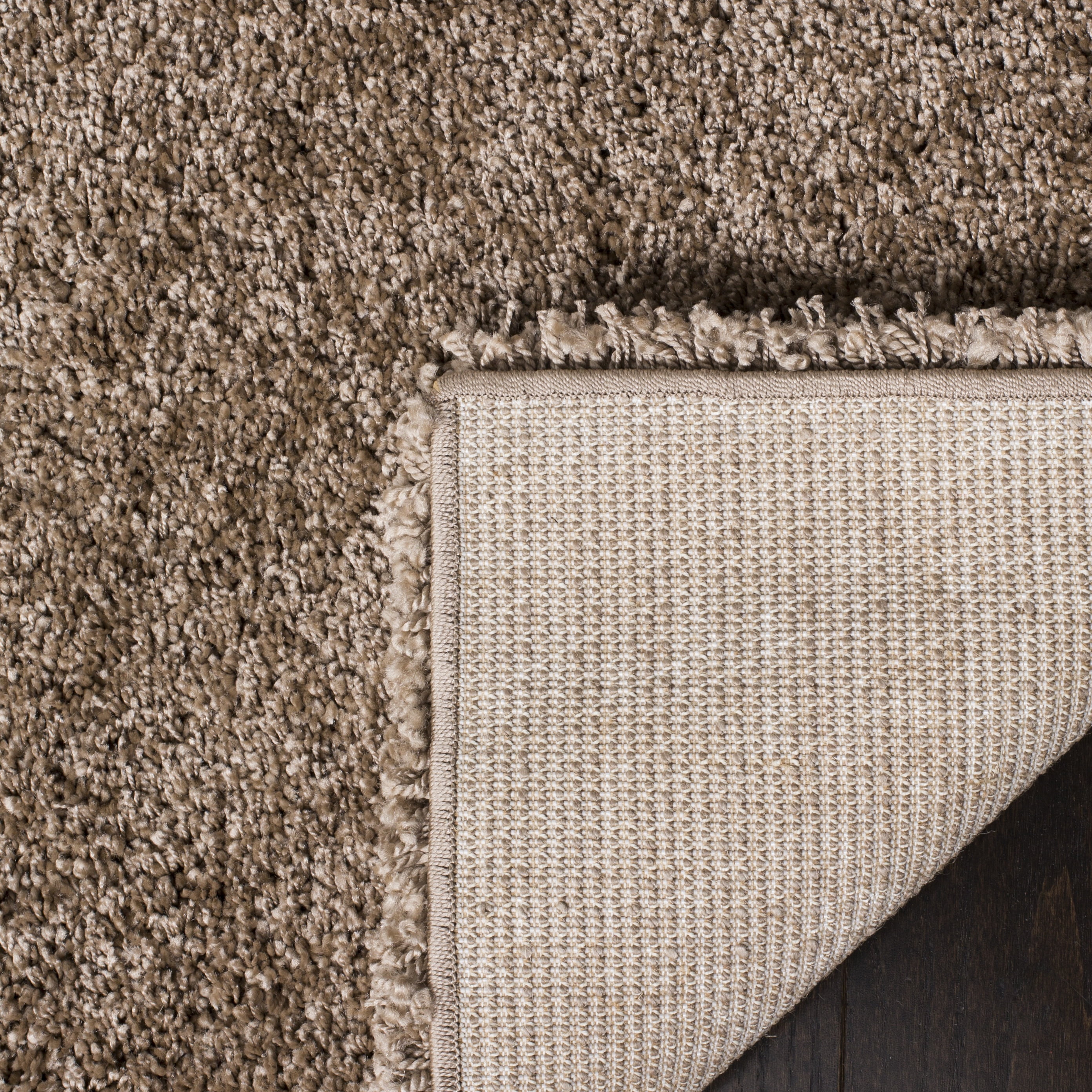 SAFAVIEH Milan Harlow Solid Plush Shag Runner Rug, Dark Beige, 2' x 18' - Modern Design, Dark Beig, Non-Shedding & Easy Cleaning, Ultra Plush Thick Pile, Ideal for Living Room, Bedroom, Entryway