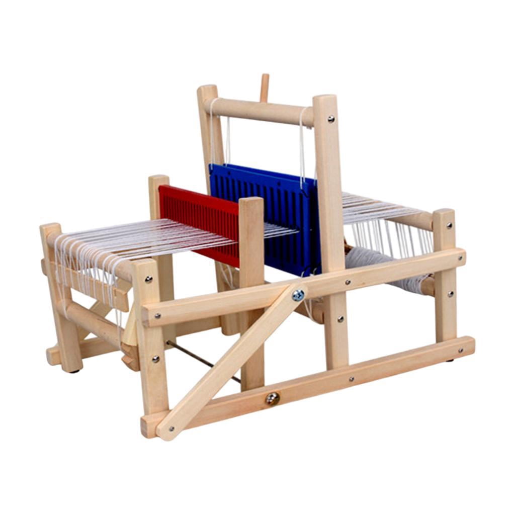 FVDPWYE DIY Multifunctional Hand Knitting Machine Wooden for Preschool Fine Motor Skills