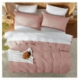 thumbnail image 5 of Blush Pink Duvet Cover Queen Size - Soft Double Brushed Queen Duvet Cover Set, 3 Piece, with Button Closure, 1 Duvet Cover 90x90 inches and 2 Pillow Shams, 5 of 9