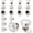 Antique Brass Bronze, variant on Cabinet Knobs 8 Pack Clear Glass Pulls for Kitchen Bedroom Bathroom Living Room Furniture, Brushed Nickel Base Old Style Cabinets Closet Dresser Drawers Cupboard Handles