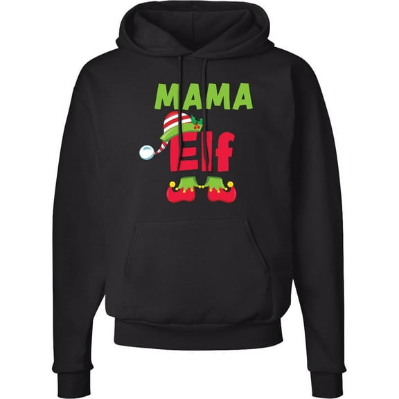 Inktastic Christmas Mama Elf Adult Hoodie Sweatshirt