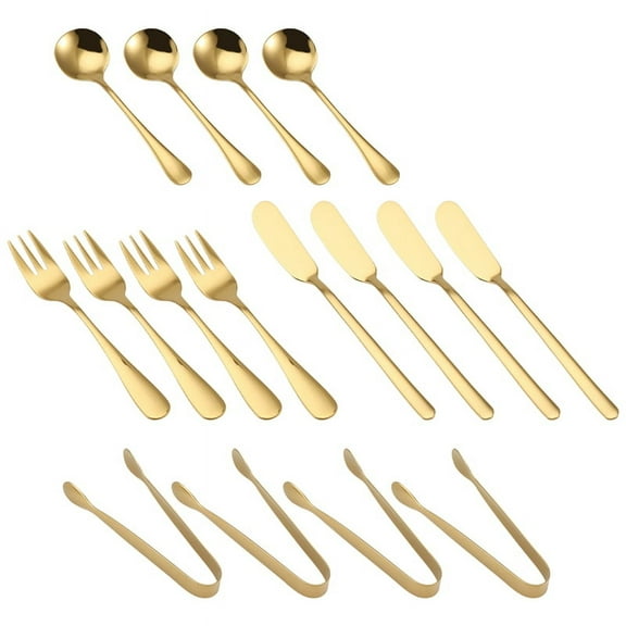 Cheese Butter Spreader Knives Set 16 Pieces Charcuterie Accessories Stainless Steel Butter Knives Serving