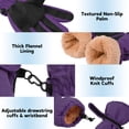 thumbnail image 5 of Cooraby 2 Pairs Kids Snow Ski Gloves Winter Waterproof Warm Gloves for Boys Girls Cold Weather Outdoor, 5 of 7