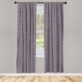 thumbnail image 3 of Abstract Curtains 2 Panels Set, Retro Repetitive Pattern with Geometric Motifs, Window Drapes for Living Room Bedroom, 56"W X 84"L, Cocoa Pale Ceil Blue, by Ambesonne, 3 of 5