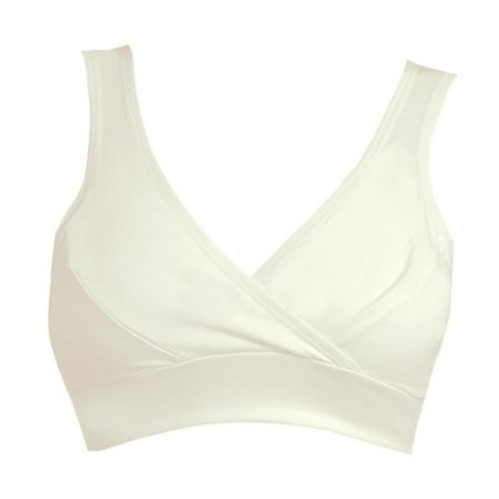 

SweetCandy Womens Nursing Maternity Bra Front Wraps Breathable Wire Free Sleep Nursing Bra Breastfeeding Tank Maternity Bras