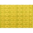 thumbnail image 1 of Ahgly Company Machine Washable Indoor Rectangle Abstract Yellow Modern Area Rugs, 7' x 10', 1 of 4