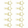 thumbnail image 3 of Pack of 10 Stylish Star Key Rings with Figure 8 Shape Portable Keychain Hook Alloy Texture Perfect for Everyday Use, 3 of 7