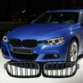 thumbnail image 2 of Astra Depot Glossy Black Double Line Kidney Grille Grill Fit 2012-2018 BMW F30 F31 320i 328i 335i 4-Door, 2 of 9
