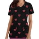 thumbnail image 3 of TaTaai Romantic Valentine Print Casual Blouse, Women's V Neck Short Sleeve Top with Functional Pockets, Lightweight Holiday Shirt for February Gifting Gift, 3 of 5