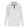 thumbnail image 3 of cocolona Half Zip Sweatshirts for Women Fall Long Sleeve Shirts Fashion Solid Color Pullover Tops Dressy Casual Blouses, 3 of 6