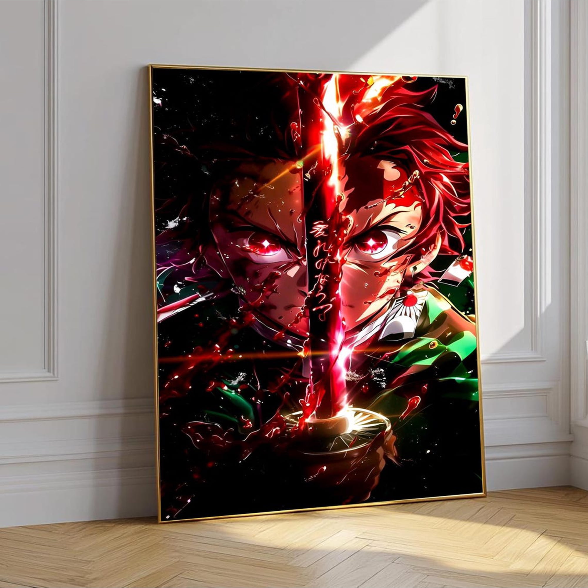 Demon Slayer Poster, Tanjiro Zenitsu Inosuke Anime Wall Art, Kimetsu No Yaiba Poster Print, Manga Room Decor Unframed Size 24''x36'' GooGate