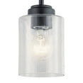thumbnail image 4 of Kichler Winslow Contemporary 1 Light Black Mini Pendant Light with Clear Seeded Glass, 4 of 11