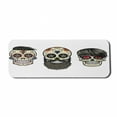 thumbnail image 1 of Day of the Dead Computer Mouse Pad, Skull Human Heads with Happy Faces Floral and Geometric Shaped Eyes Print, Rectangle Non-Slip Rubber Mousepad Large, 31" x 12", Multicolor, by Ambesonne, 1 of 2