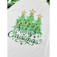 thumbnail image 3 of Family Christmas Matching Pajamas Set Long Sleeve Tops with Plaid Pants, 3 of 10