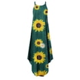thumbnail image 4 of SMihono Robe Maxi Boho d'Été pour Femmes Grande Taille Robe d'Été Décontractée Sans Manches à Col Licou avec Bretelles Jupe Fendue Maxi Imprimée Robe de Plage Robe d'Été, 4 of 4