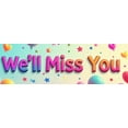 thumbnail image 4 of LUUFILx Farewell Decoration Backdrop Banner Party Supplies Confetti Stars Balloons Miss You Celebration Event Background Photography Props, 4 of 8