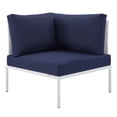 thumbnail image 6 of Modway Harmony 8-Piece  Sunbrella® Outdoor Patio Aluminum Sectional Sofa Set in White Navy, 6 of 10