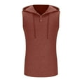 thumbnail image 5 of BiZtdJrK Men's Workout Hooded Tank Tops Sleeveless Gym Cotton Vest Hoodies Muscle Fit Cut Off Shirt Solid Casual Button V Neck Henley Shirts Red XXL, 5 of 8