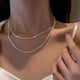 thumbnail image 3 of Collar de lujo ligero y frío de estilo europeo y americano con cuentas de perlas y cadena de clavícula para mujer, 3 of 6