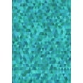 thumbnail image 1 of Ahgly Company Machine Washable Indoor Rectangle Transitional Aqua or Cyan Blue Area Rugs, 2' x 5', 1 of 7