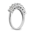 thumbnail image 6 of Solid 14K White Gold Seven Stone Diamond Wedding Ring Band with CZ Cubic Zirconia Size 8.5, 6 of 8