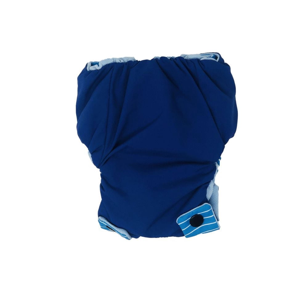 Barkertime Blue Stripes on Blue Dog Diaper Snappy