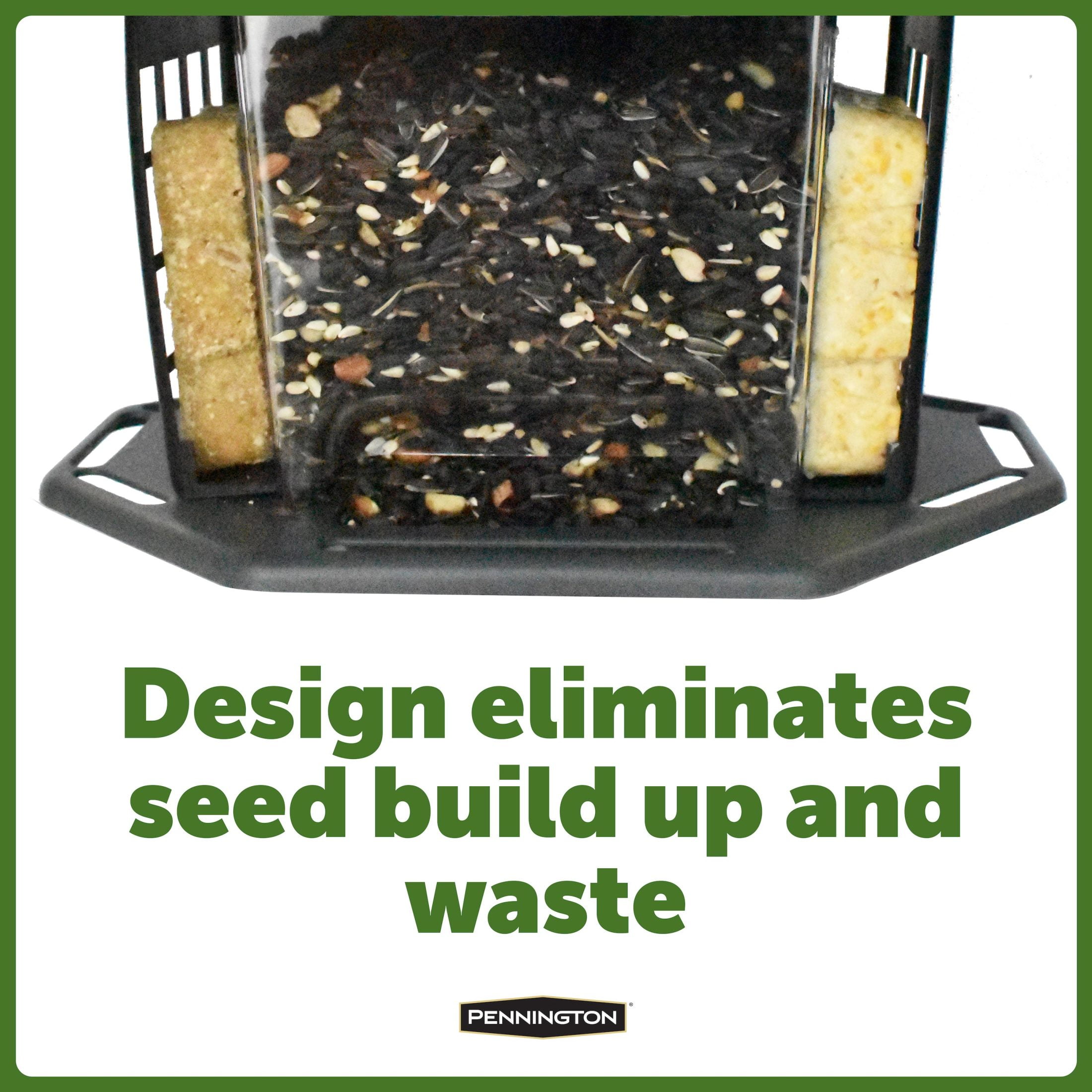 Pennington Earth Smart, Gray Recycled Resin EcoBistro Wild Bird Hopper Feeder 5 lb. Capacity, 2 Pack