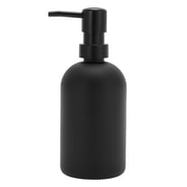 Unique Bargains 1 Pc Durable Cylinder Frosted Soap Dispenser 13.53oz Black