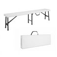 thumbnail image 2 of Cosco Plastic Casual Folding Bench, White, 2 of 2