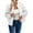 White, variant on Duoif Womens Jacket, Women's Solid Color Zipper Jacket Baseball Collar Casual Jacket Casual Jackets for Women Black XXXL