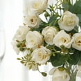 thumbnail image 5 of BalsaCircle 2 Bouquets Ivory 12" Artificial Flowers Faux Open Roses Floral Bushes Party Events Decorations Supplies, 5 of 8