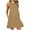 Khaki, variant on Women Sleeveless Pocket Tank Dress Loose Casual Summer,Army Green,L