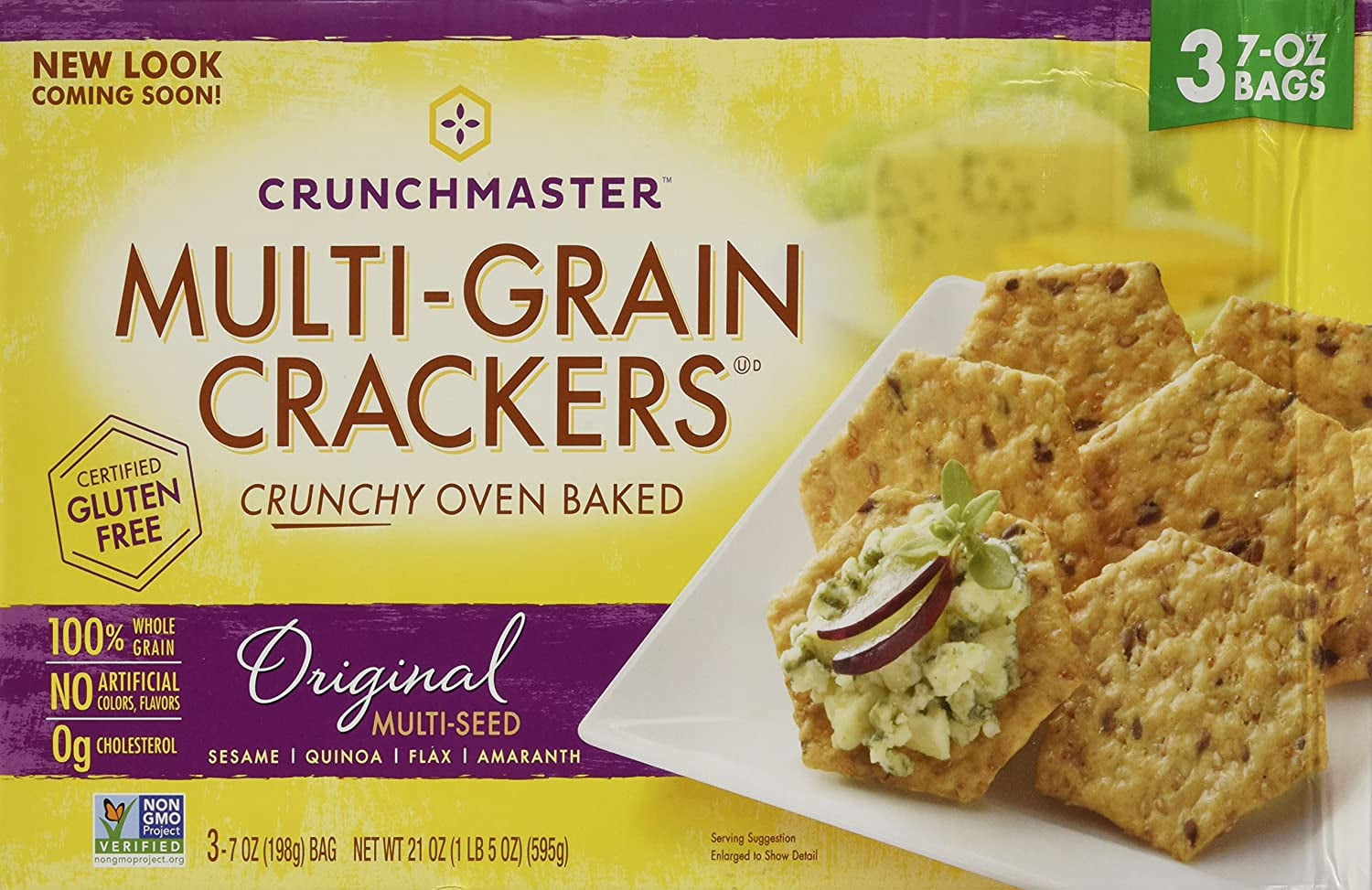Crunchmaster Multi-Grain Crackers, 2 bags of 10.5 oz - Walmart.com
