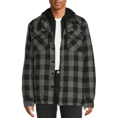 Tony Hawk Men's Quilted Lining Hooded Shacket