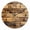 A021, variant on 12 Inch Wall Clock Battery Operated Round Clock for Office, Kitchen, Outdoor, Living Room, Stenciled Deer Head With Antlers On Rustic Wood Background