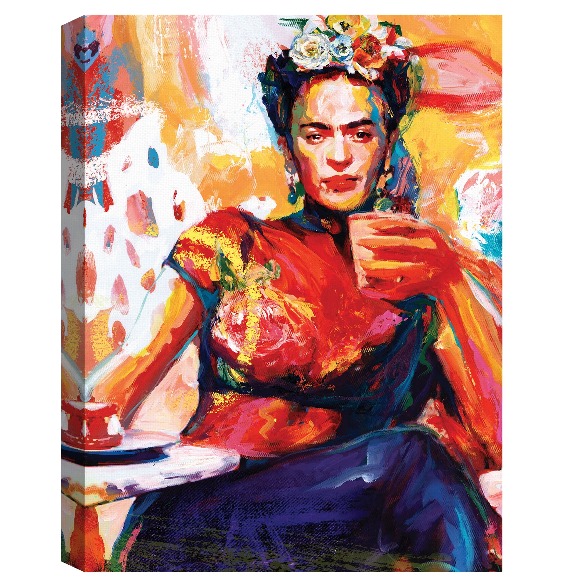 Frida Coffee Break & Frida Selfie Canvas Art Print Set of 2