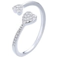 thumbnail image 1 of Rings Double Delicate Design Can Be Adjustable Ring Light High Grade Silver Ring, 1 of 6