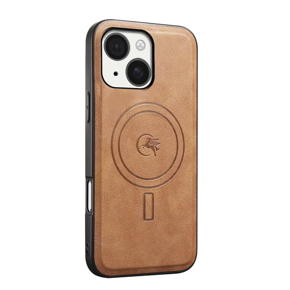 Magnetic Case for iPhone 15 Plus Luxury Premium PU Leather [Compatible with MagSafe] Shockproof Slim Anti-Scratch Dust-Proof Lightweight Phone Cover For iPhone 15 Plus,Brown
