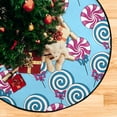 thumbnail image 4 of Coolnut Pink Blue Lollipops Christmas Tree Mats Waterproof Tree Skirt, Merry Christmas Xmas Tree Stand Tray Mat Floor Protector Pad for Holiday Party Decoration, 28.3", 4 of 6