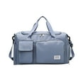 thumbnail image 2 of LHSHID Large Foldable Travel Duffel Bag, Sports Tote Gym Bag with Wet Pocket, Carry on Hospital Bags, Shoulder Weekender Overnight Bag for Women and Men, 2 of 6